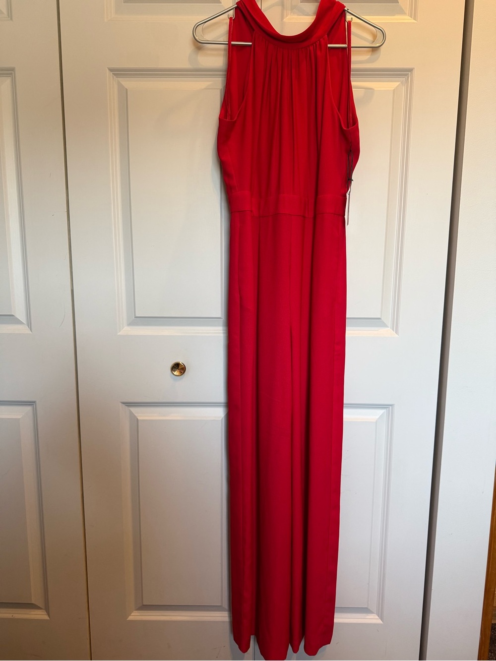Jason Wu Red Halter Wide-Leg Jumpsuit